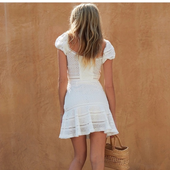 REVOLVE V.chapman  The Praline Eyelet Dress in White - Picture 7 of 8